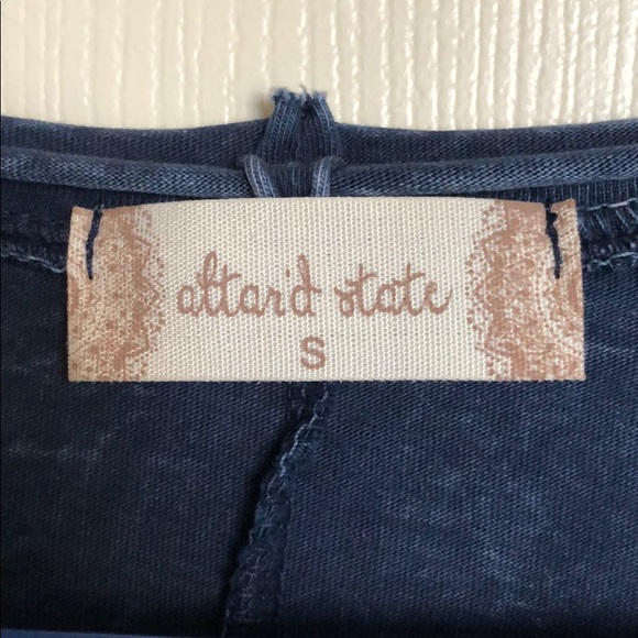 Altard State ruffle blue jean shirt - Picture 3 of 4